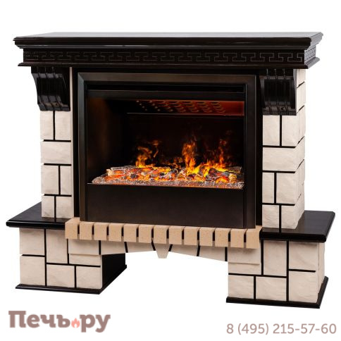 Каминокомплект RealFlame Stone с очагом 3D Helios 26 SBG фото 4