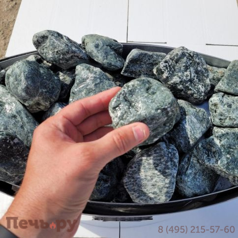 Камни для бани Bas Жадеит Делюкс галтованный 4-7 см (ведро 10кг) фото 2