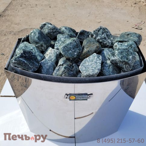 Камни для бани Bas Жадеит Делюкс галтованный 4-7 см (ведро 10кг) фото