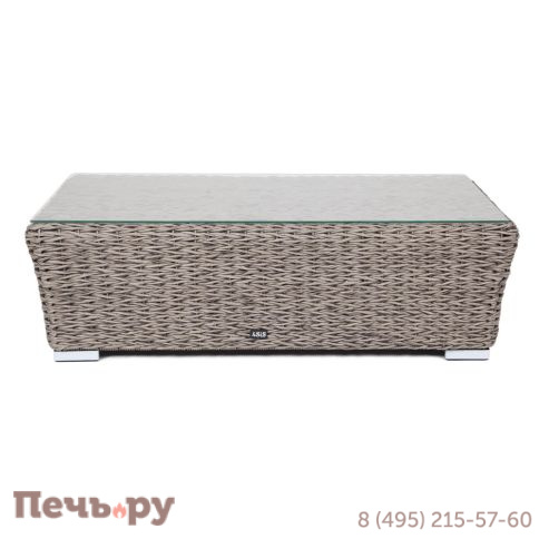 Капучино 4SiS журнальный столик из искусственного ротанга (гиацинт), цвет cерый фото 9