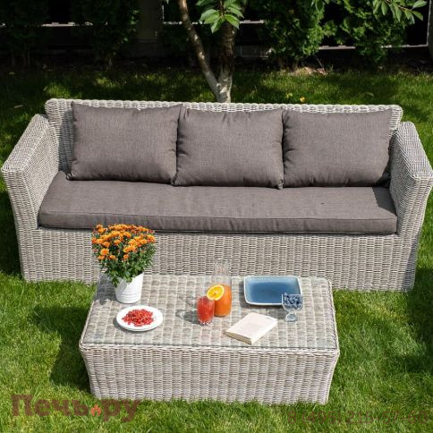 Капучино 4SiS журнальный столик из искусственного ротанга, цвет бежевый фото 4