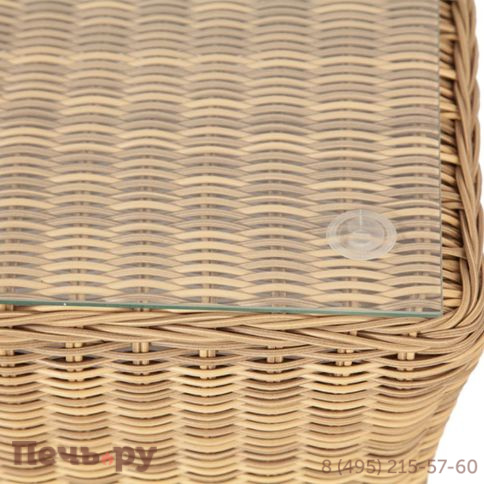 Капучино 4SiS журнальный столик из искусственного ротанга, цвет соломенный фото 9