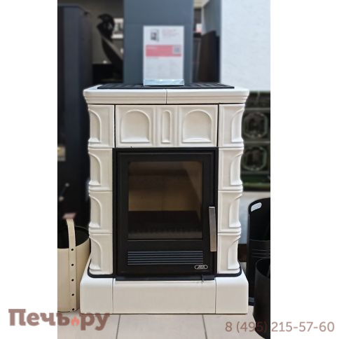 Керамическая печь ABX Britania LPI кафельный цоколь, топка чугунная фото 2