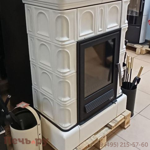 Керамическая печь ABX Britania LPI кафельный цоколь, топка чугунная фото 3