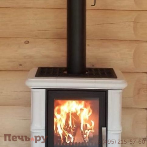 Керамическая печь камин ABX Bavaria LI, с чугунной топкой, с кафельным цоколем фото 4