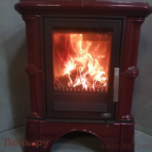 Керамическая печь камин ABX Bavaria LI, с чугунной топкой, с кафельным цоколем фото 5