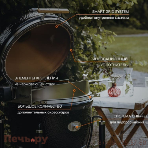 Керамический гриль Monolith Junior Red Pro 2.0 фото 14