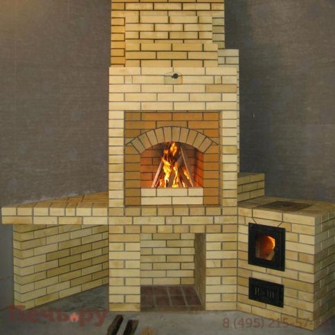 Кирпичная печь угловая, арт. 254244 фото