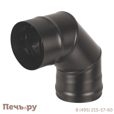 Колено Везувий Black (AISI 430/0,5мм) 90* 3-х секц. фото