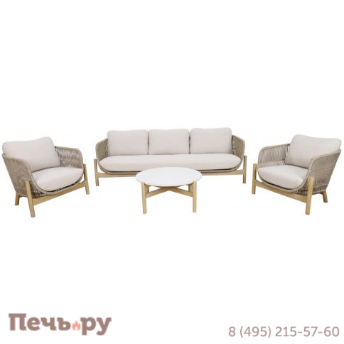 Комплект деревянной плетеной мебели Tagliamento Talara TAG/TALARA/LOUNGE3 фото