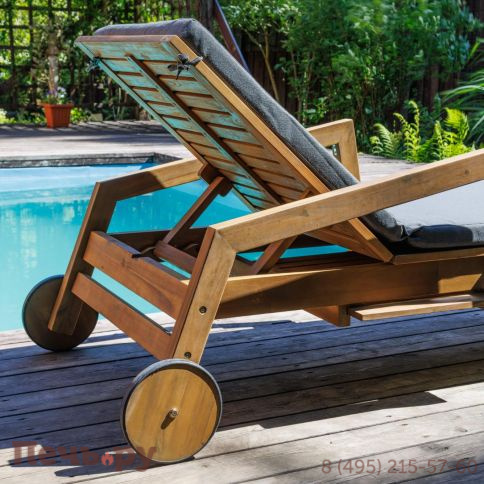 Комплект из 2-х шезлонгов Royal Family PAOLO из акации и столика RAMON фото 10