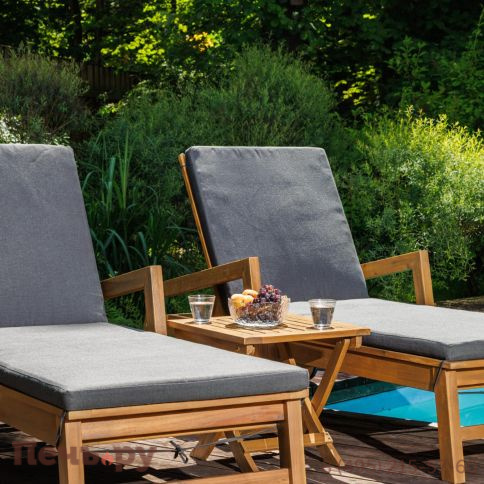 Комплект из 2-х шезлонгов Royal Family PAOLO из акации и столика RAMON фото 2