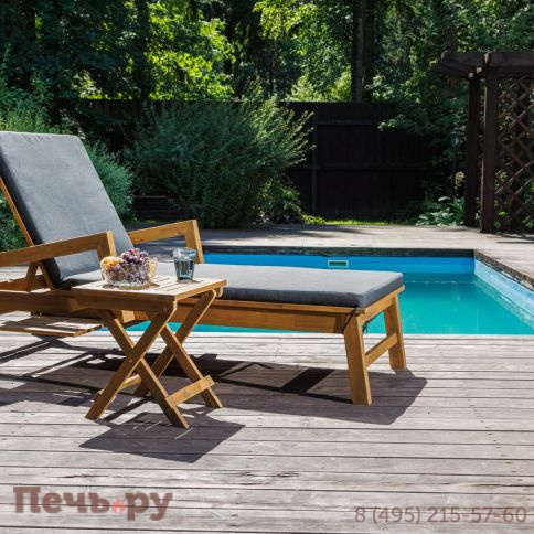 Комплект из шезлонга Royal Family PAOLO и столика LUCIO из акации(teaklook) фото 2