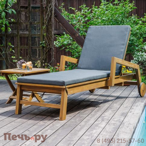 Комплект из шезлонга Royal Family PAOLO и столика RAMON  из акации(teaklook) фото 2