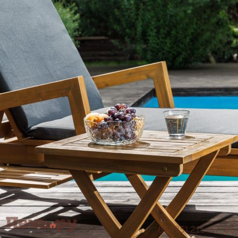 Комплект из шезлонга Royal Family PAOLO и столика RAMON  из акации(teaklook) фото 4