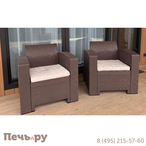 Комплект кресел Royal Family Lana Lux (коричневые) фото