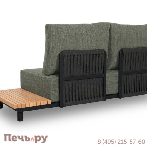 Комплект лаунж мебели Brafritid Goteborg, антрацит/натуральный, алюминий/тик фото 10