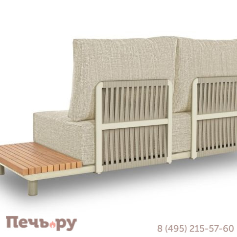 Комплект лаунж мебели Brafritid Goteborg, бежевый/натуральный, алюминий/тик фото 9