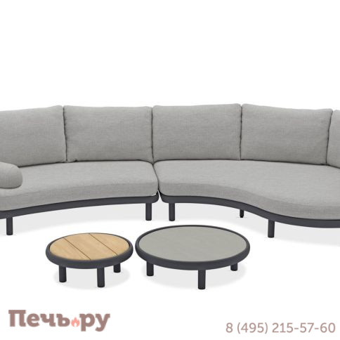 Комплект лаунж мебели Brafritid Gotland, антрацит/серый, алюминий/тик фото 11