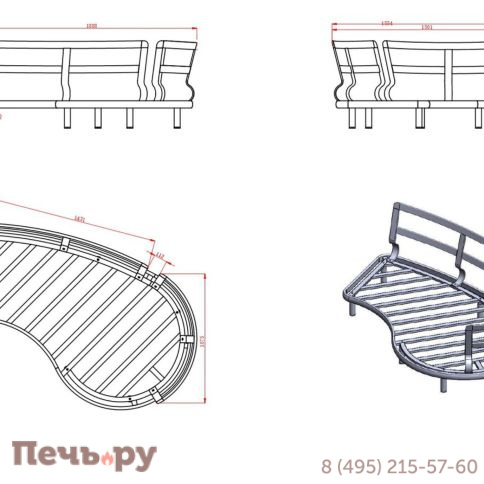 Комплект лаунж мебели Brafritid Gotland, антрацит/серый, алюминий/тик фото 14