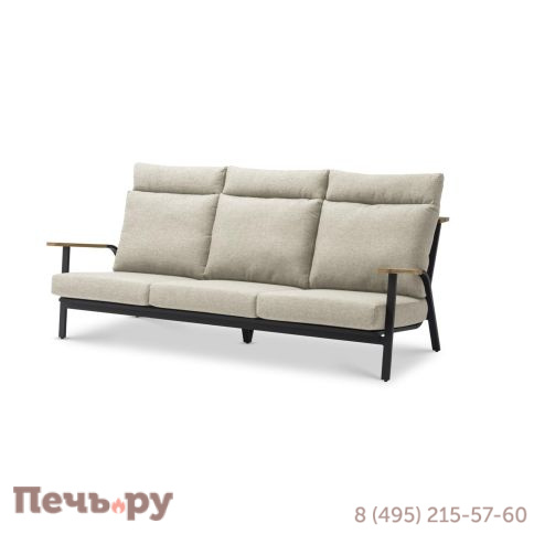 Комплект лаунж мебели Brafritid Malmo с 3-х местным диваном, антрацит/светло-серый, алюминий фото 3