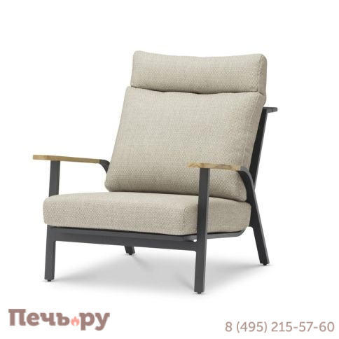 Комплект лаунж мебели Brafritid Malmo с 3-х местным диваном, антрацит/светло-серый, алюминий фото 4