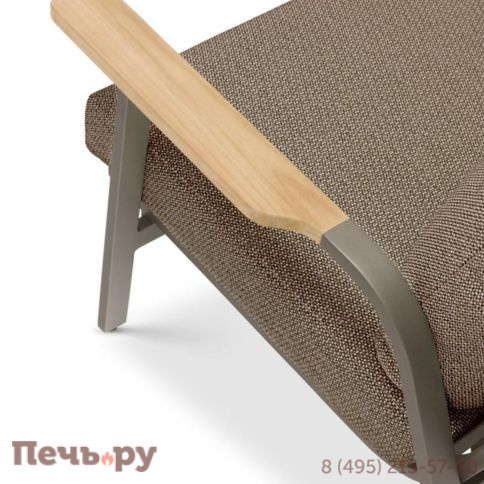 Комплект лаунж мебели Brafritid Malmo с 3-х местным диваном, коричневый/коричневый, алюминий фото 6