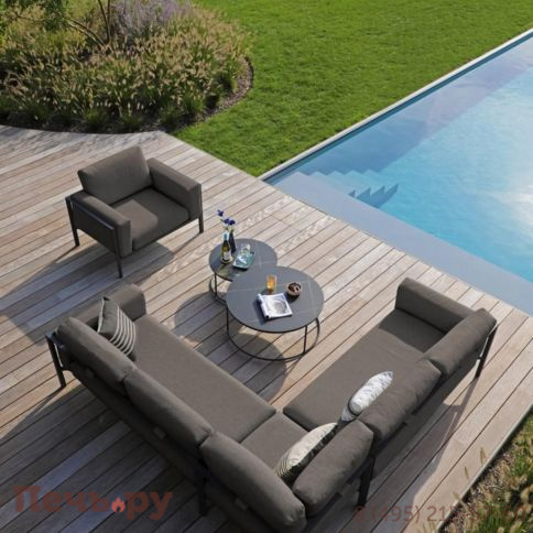 Комплект лаунж мебели Brafritid Stockholm 1 антрацит/серый, алюминий фото 2