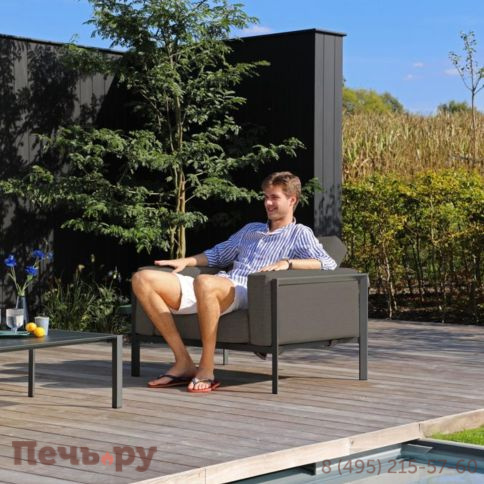 Комплект лаунж мебели Brafritid Stockholm 4 антрацит/серый, алюминий фото 3