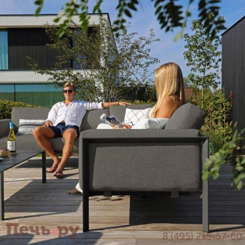 Комплект лаунж мебели Brafritid Stockholm 4 антрацит/серый, алюминий фото 5