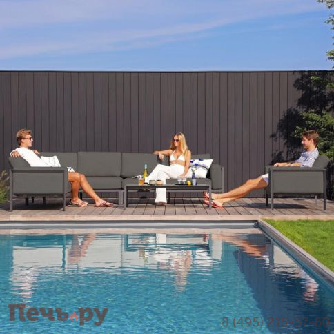 Комплект лаунж мебели Brafritid Stockholm антрацит/серый, алюминий фото 2