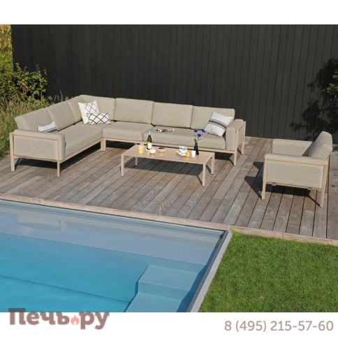 Комплект лаунж мебели Brafritid Stockholm бежевый/коричневый, алюминий фото