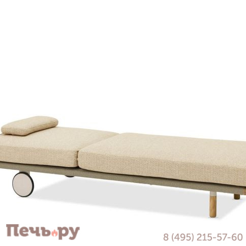 Комплект лежаков Brafritid Avesta бежевый/светло-коричневый, тик/алюминий/веревка фото 6