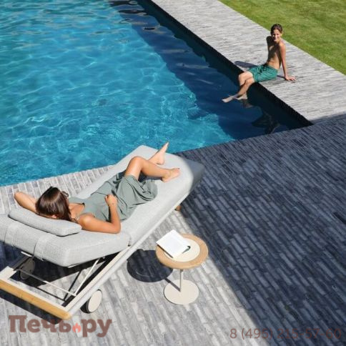 Комплект лежаков Brafritid Avesta бежевый/светло-коричневый, тик/алюминий/веревка фото 9