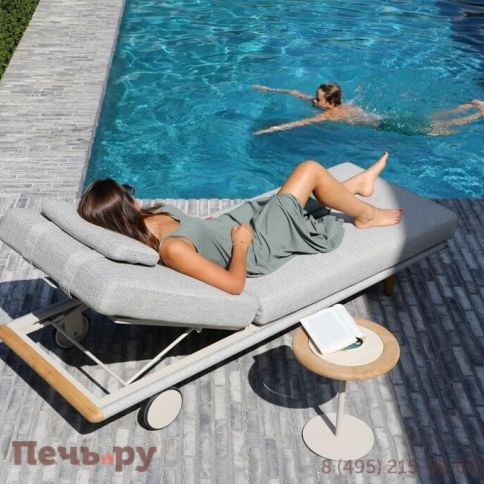 Комплект лежаков Brafritid Avesta серый, тик/алюминий/веревка фото 4