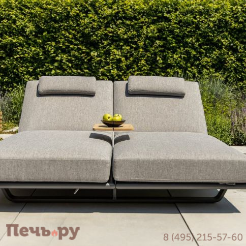 Комплект лежаков Brafritid Gotland антрацит/серый, алюминий/тик фото 3