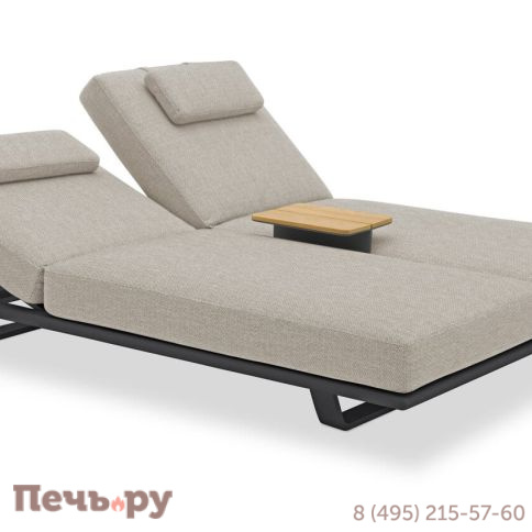 Комплект лежаков Brafritid Gotland антрацит/серый, алюминий/тик фото 5