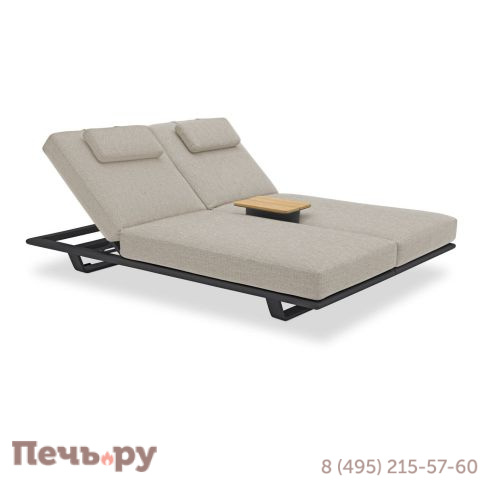 Комплект лежаков Brafritid Gotland антрацит/серый, алюминий/тик фото