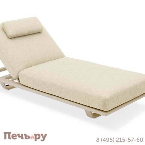 Комплект лежаков Brafritid Gotland бежевый, алюминий/тик фото 4