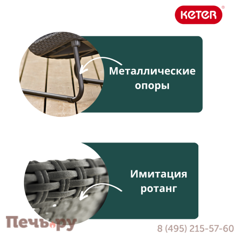 Комплект мебель Gardeck Рио Патио (Rio Patio set) графит фото 9