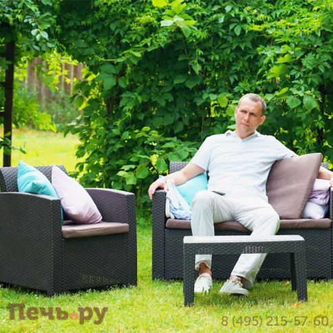 Комплект мебели Gardeck B:Rattan Arizona Set, антрацит (на 4 персоны) фото 3