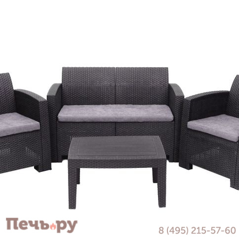 Комплект мебели Gardeck B:Rattan Arizona Set, антрацит (на 4 персоны) фото
