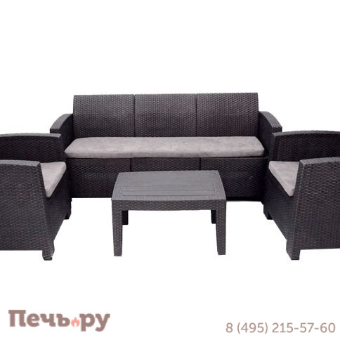 Комплект мебели Gardeck B:Rattan Arizona Set Max, антрацит (на 5 персон) фото