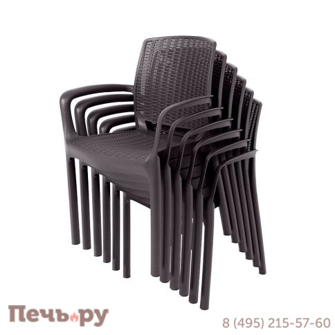 Комплект мебели Gardeck Barcelona Set, венге (6 стульев Jersey венге/1 стол Fiji венге) фото 15