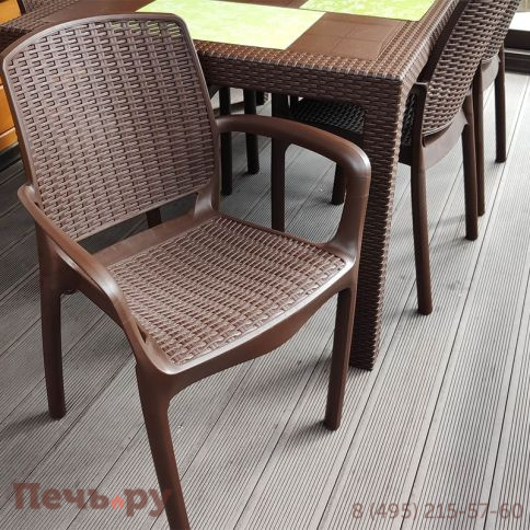 Комплект мебели Gardeck Barcelona Set, венге (6 стульев Jersey венге/1 стол Fiji венге) фото 18