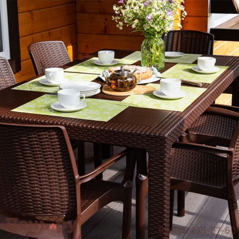 Комплект мебели Gardeck Barcelona Set, венге (6 стульев Jersey венге/1 стол Fiji венге) фото 3