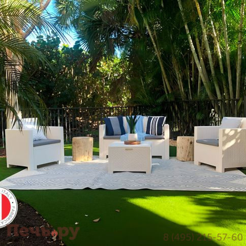 Комплект мебели Bica NEBRASKA 2 Set (диван, 2 кресла и стол), белый фото 15