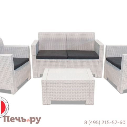 Комплект мебели Bica NEBRASKA 2 Set (диван, 2 кресла и стол), белый фото 5