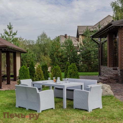 Комплект мебели Royal Family GRAND LANA DINING L светло-серый фото