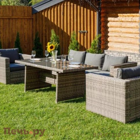 Комплект мебели Royal Family Karl с обеденным столом серого цвета фото 3